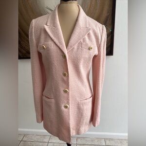 MT Blush Pink Blazer with Gold Buttons